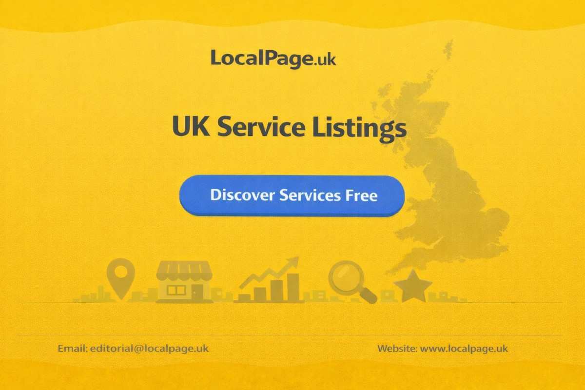 UK service provider reviewing local business listings on a digital map